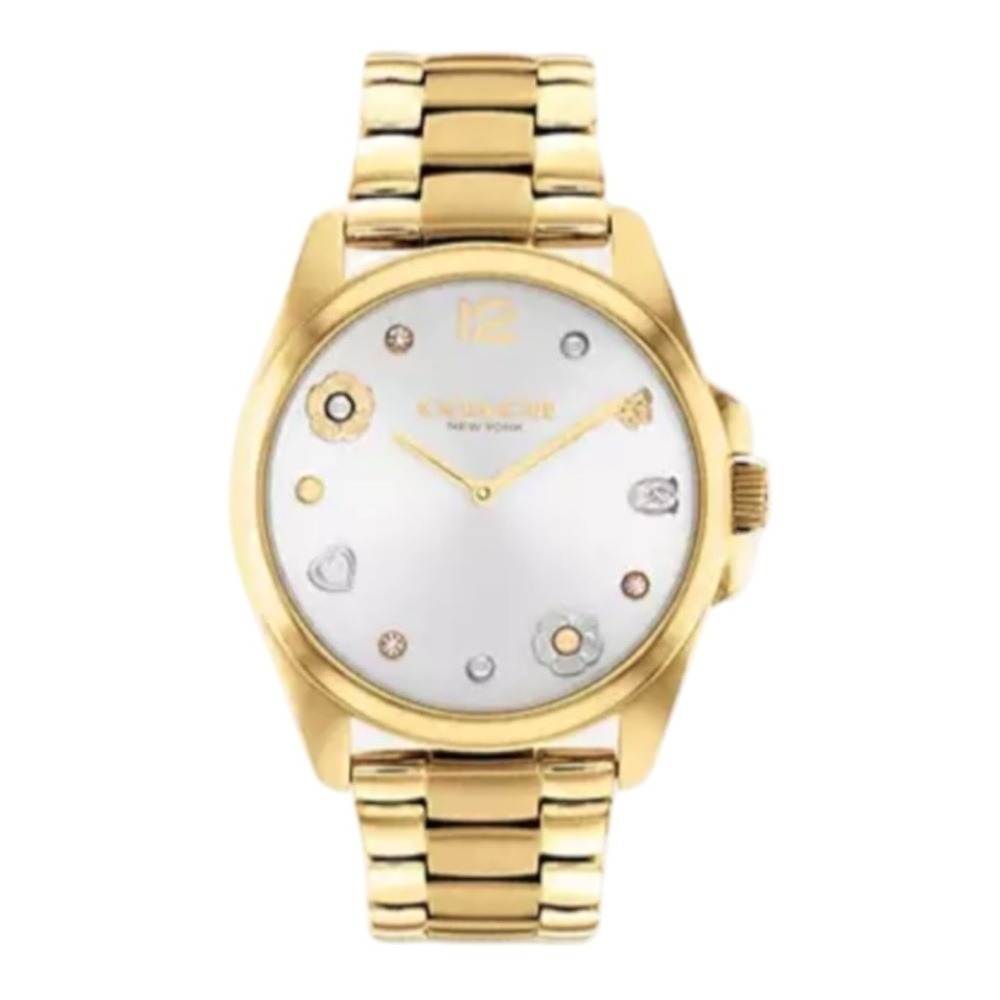 NWT COACH Greyson Watch, Goldstone 36Mm Stunning